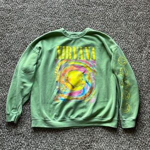 NIRVANA Multicolor Graphic Crewneck Sweater
